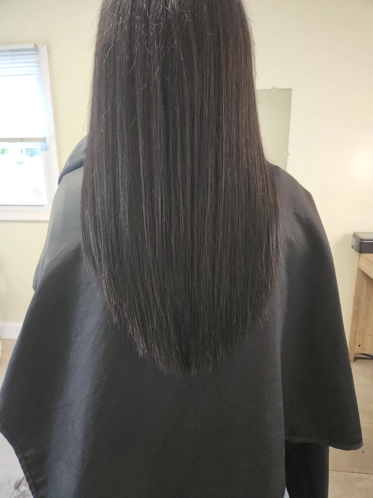 Child's straight blunt haircut at Happy Barber