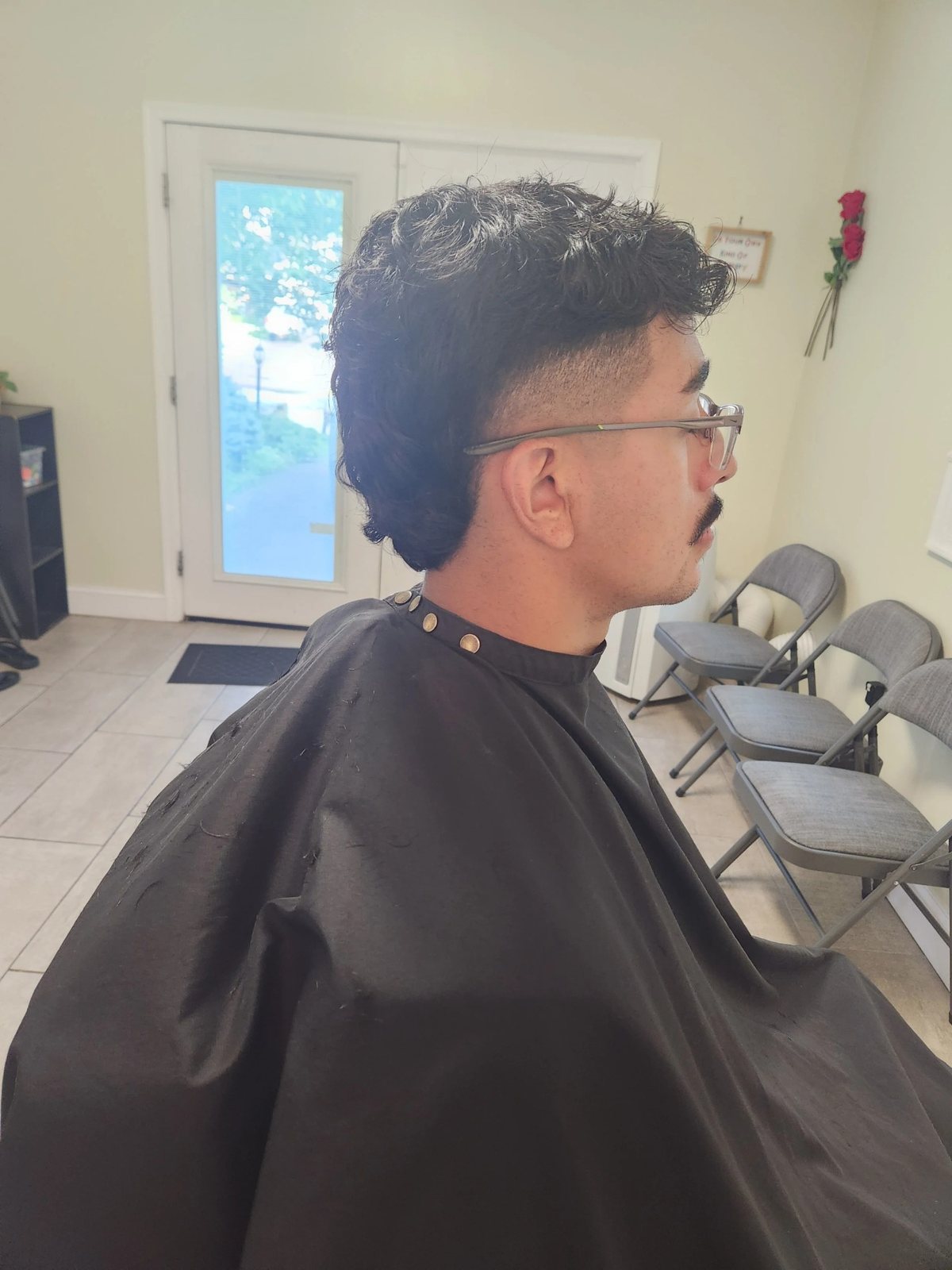 Faded haircut back view at Happy Barber